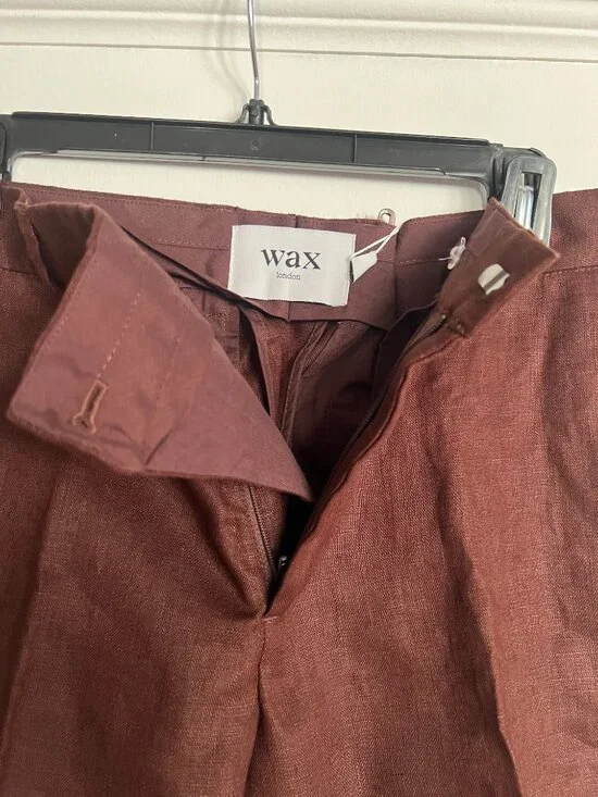 WAX London - Alp Linen Trousers - Col Merlot - BNWT - Picture 16 of 16